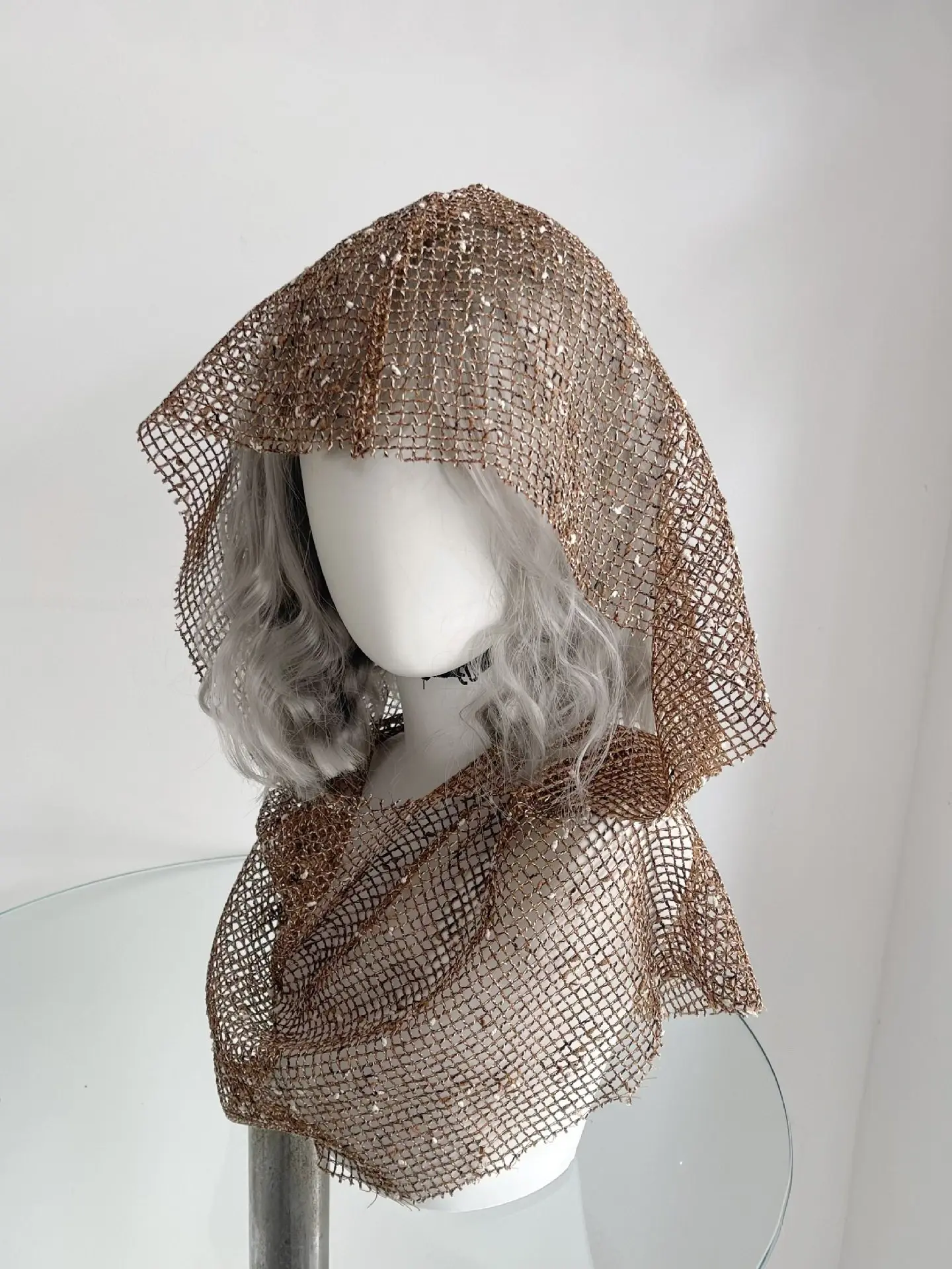 

Waste Soil Wind Concave Shape Hat Fashion Mesh Pullover Y2K Hot Girl Turban Hat