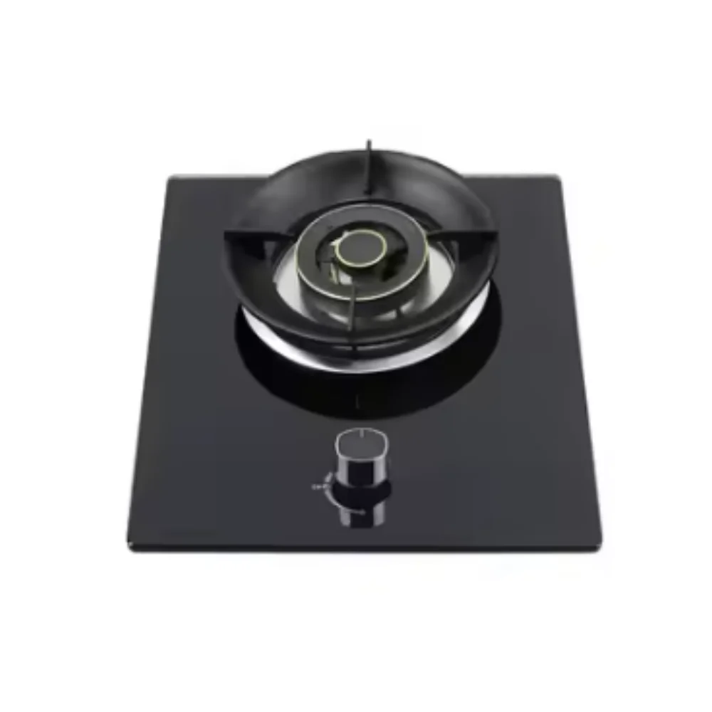 

Газовая плита со встроенной установкой и одной горелкой и панелью из закаленного стекла для дома