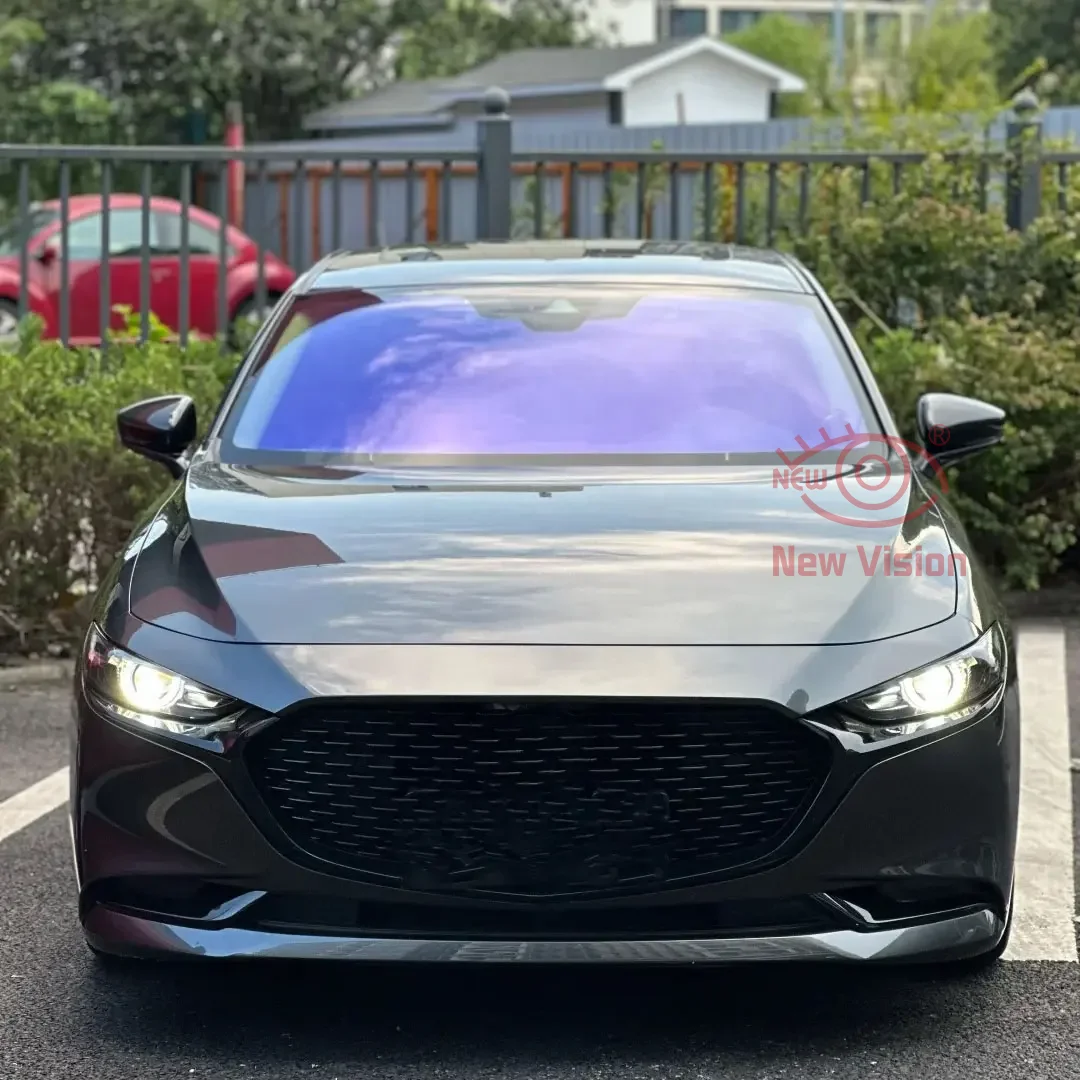 

80%VLT фиолетовая тонировочная пленка-хамелеон, ПЭТ, самоклеящаяся УФ-оттенок, изменение цвета, тонировочная пленка для лобового стекла автомобиля, солнечная защитная пленка