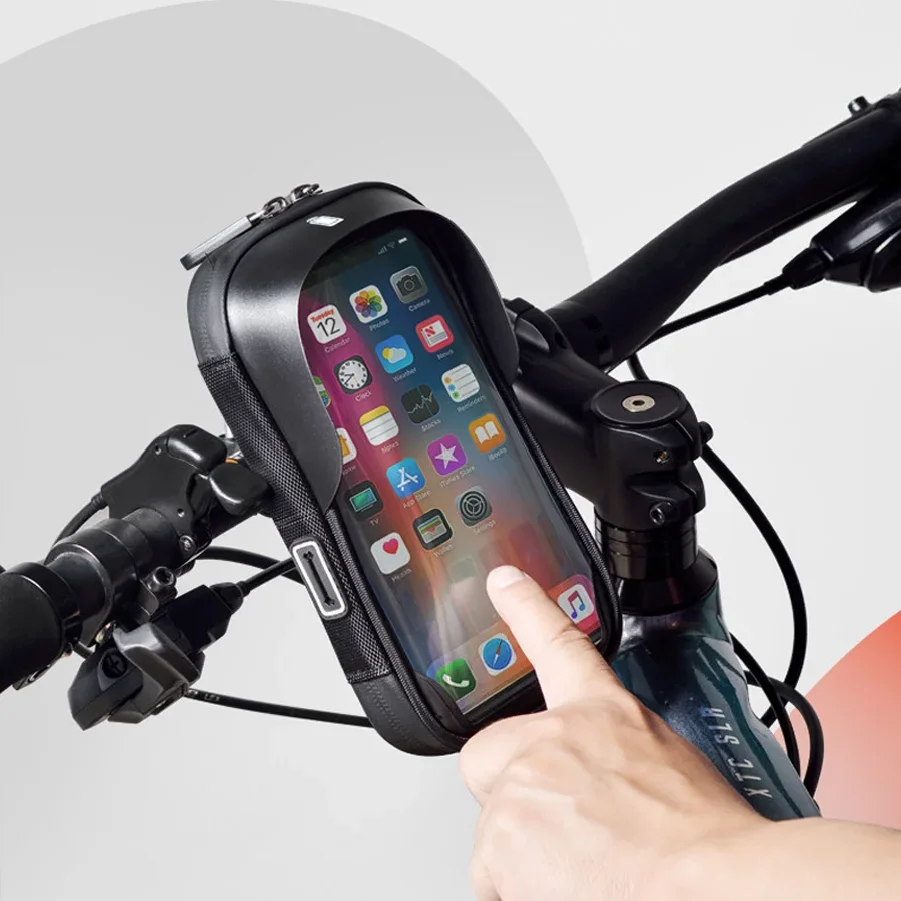 Sac de guidon rigide en EVA DeepSpace pour VTT et vélo de route & pochette de téléphone pour cadre avant - Équipement de cyclisme polyvalent pour l'extérieur