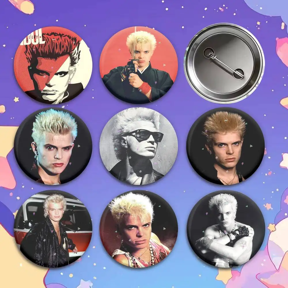 

Singer B-Billy Idol Brooches Cartoon Badge Pins Backpack Hat Accessories Friend Gift