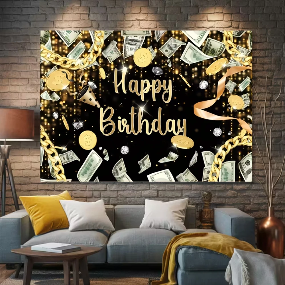 خلفية تزيين حفلات أعياد الميلاد الأمريكية اللامعة بوزن 100 دولار، خلفية للتصوير الفوتوغرافي على طراز المال القديم من Bitcoin Mafia Rap #2