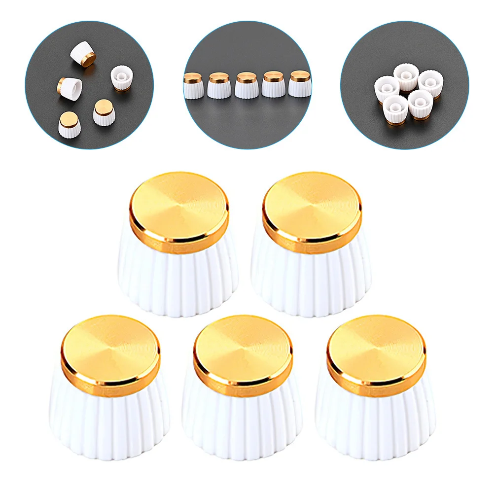 

5pcs Guitar Volume Knobs Plastic Potentiometer Caps Replacement For Electric Guitar Bass Instrument Parts Control Knobs