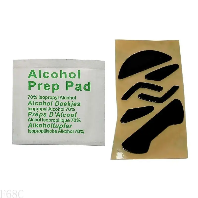 F68C 1 set pattini del mouse pads padde per i piedi del mouse per 3/g302 g303/mx518 mouse bordi curvi mouse