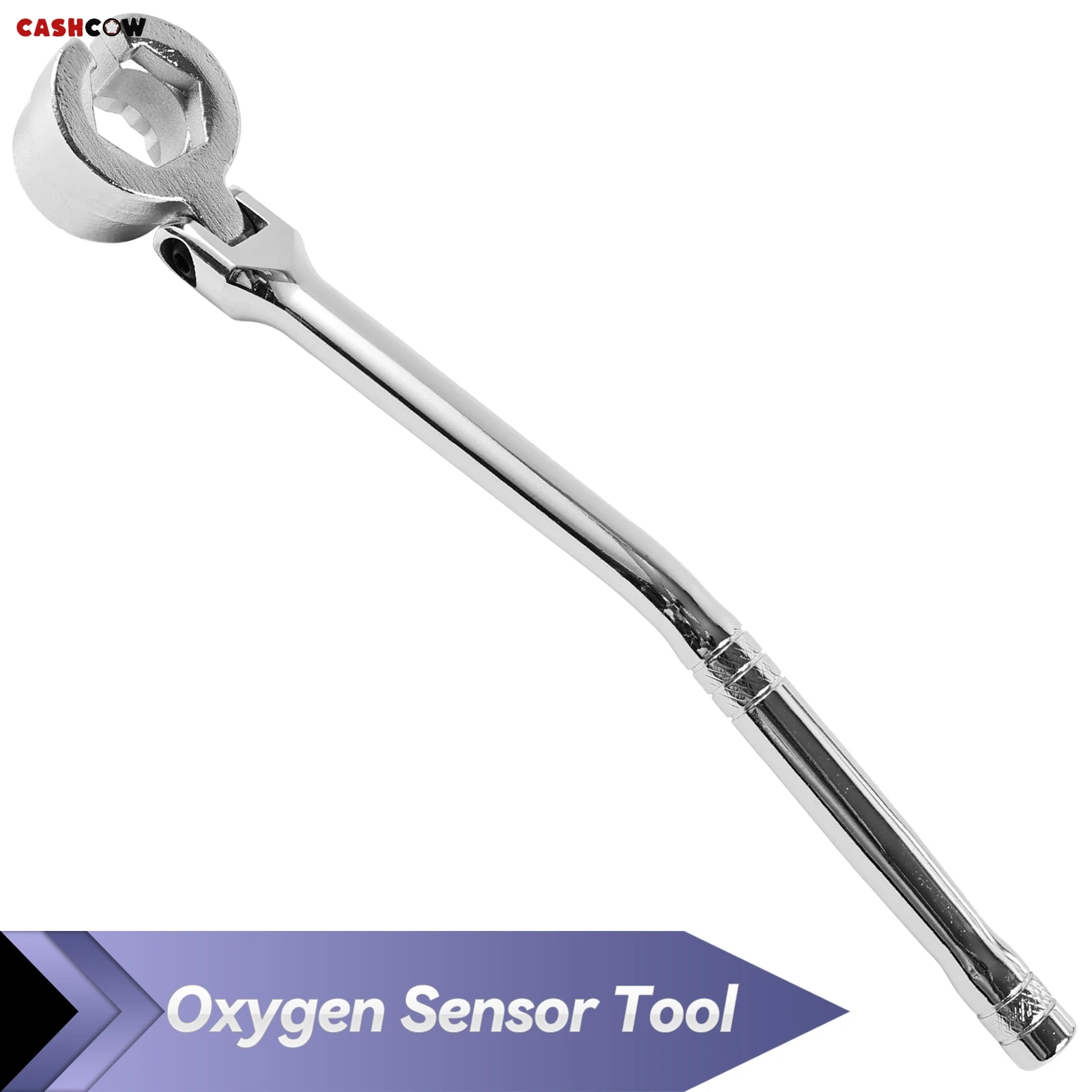 Oxygen Sensor Socket Wrench 22mm Professional Garage Tool Heavy Duty Easy to Install Universal Flexible Head for Car Attachments