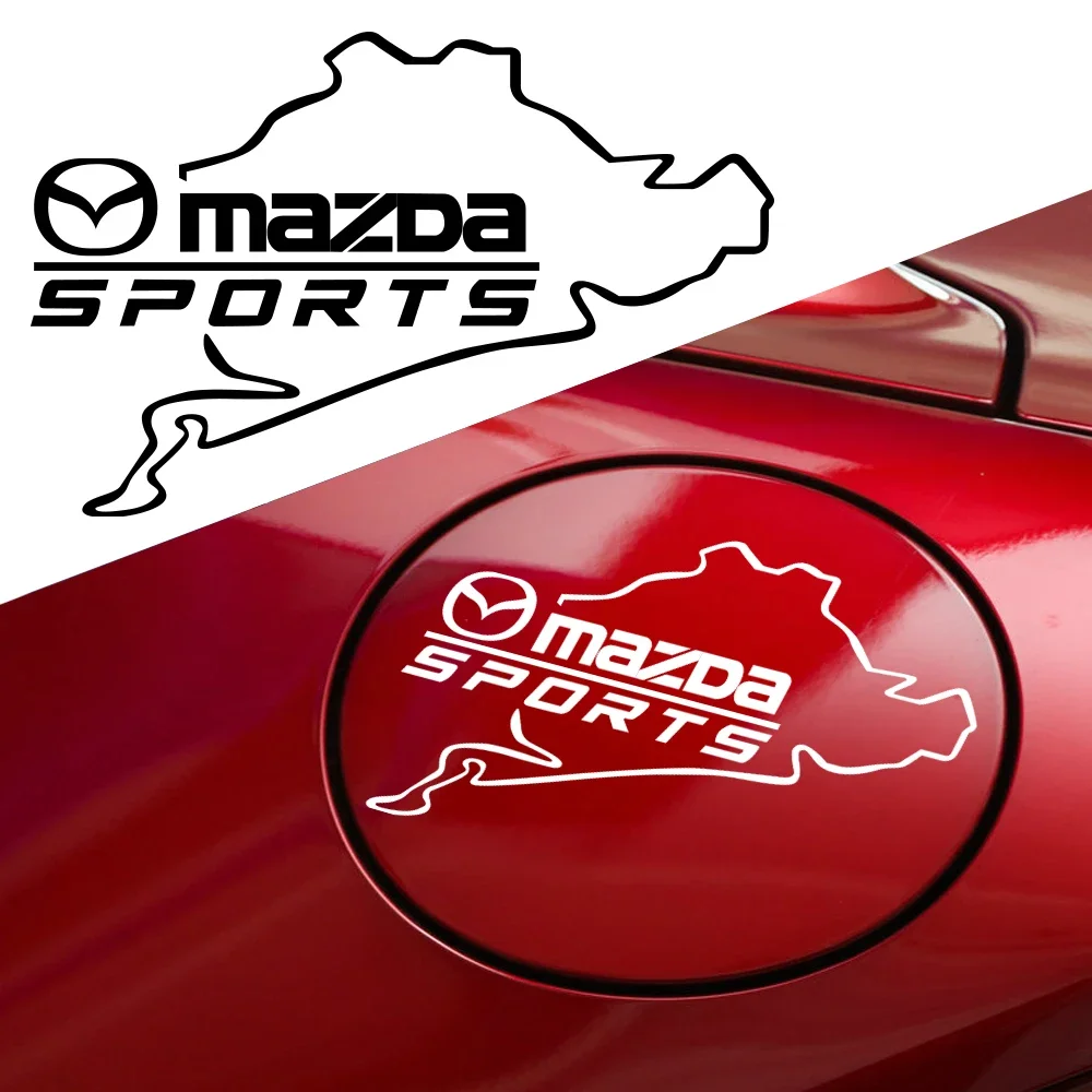

1PCS Car Styling Fuel Tank Cap Stickers PVC Decoration Decal for Mazda 3 Mazda 6 CX-5 CX-30 Car Exterior Accessories