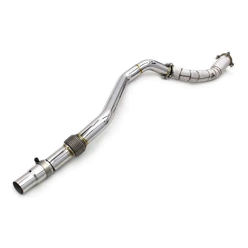 Section High flow Pipes branch downpipe Exhaust Pipe with for A4/A5 B8 1.8T/2.0T 2008-2017