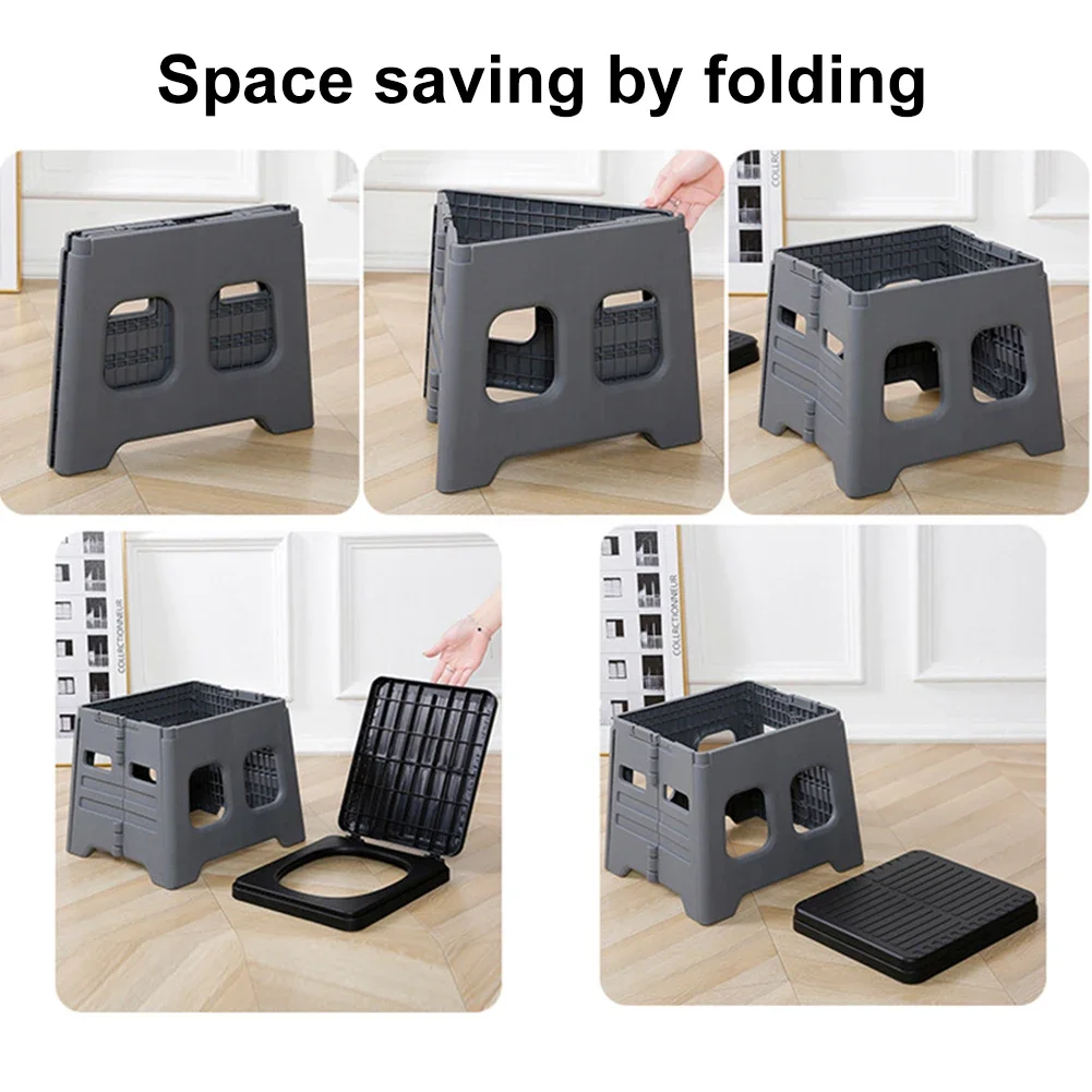 

for Emergencies Portable Folding Toilet with Lid Foldable Outdoor Camp Toilet Multifunctional Folding Truck Toilet