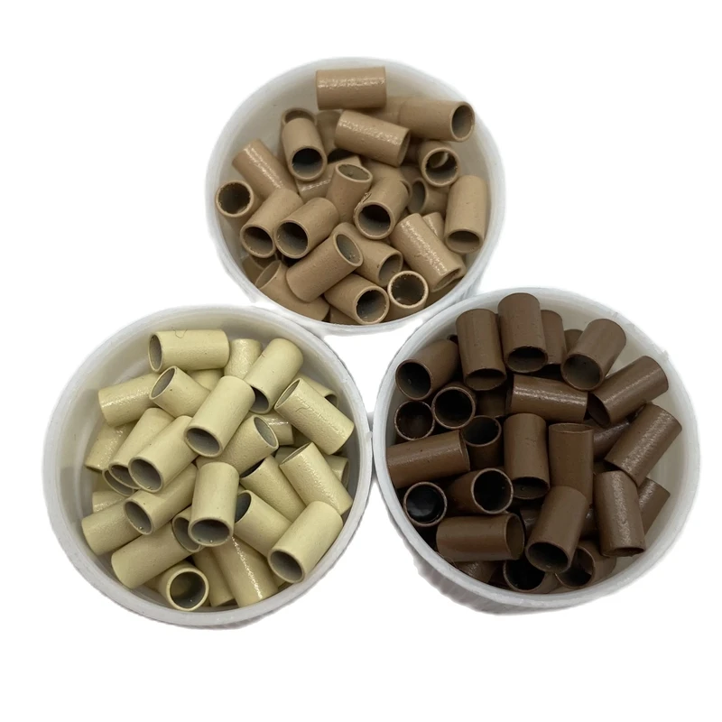 Extra Love 3000 pcs Quality 3.4*3.0*6.0 Flat Copper Micro Rings Hair Extension Beads hair accessories