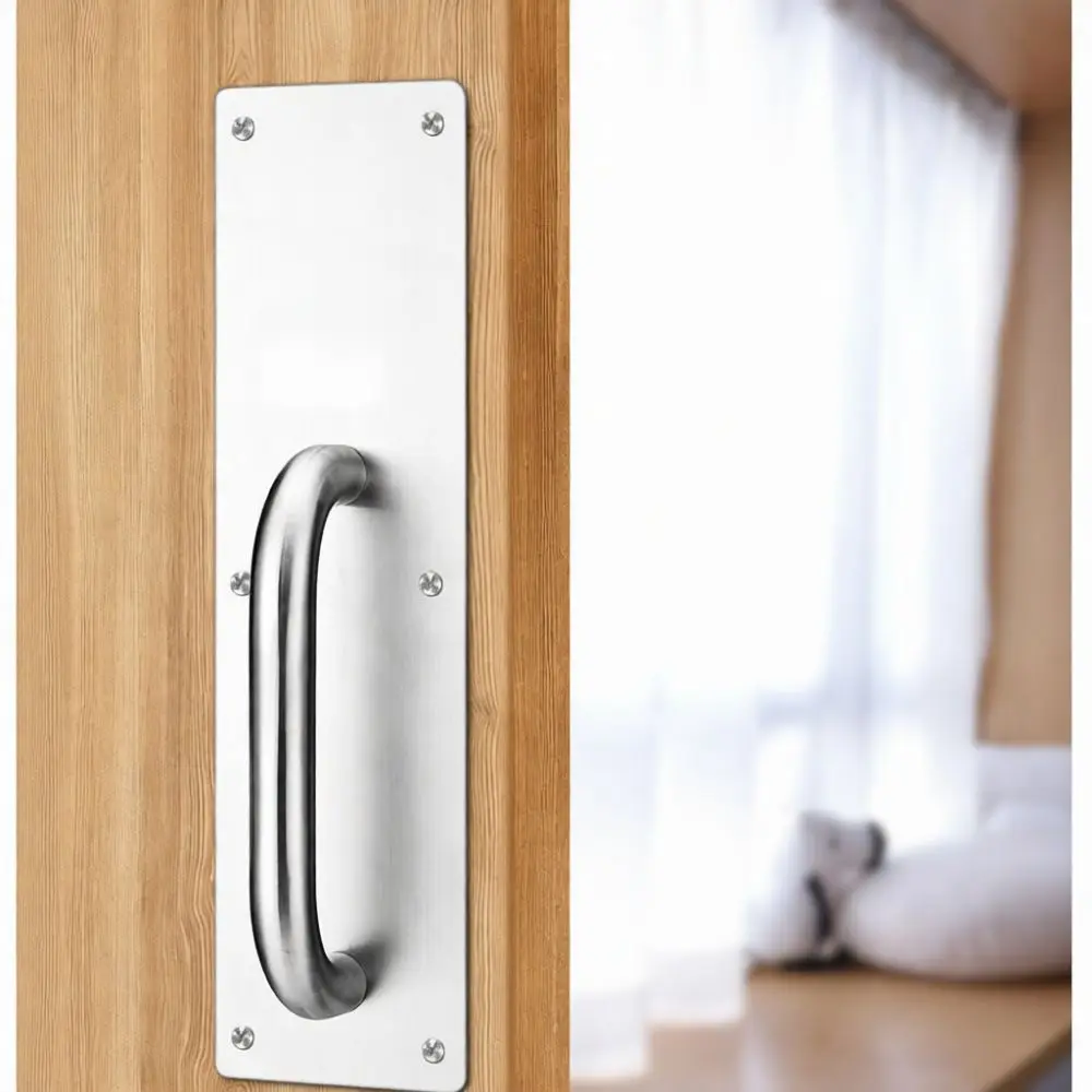 Thickened Stainless Steel Door Handle Surface Mounted Pull Plate For Residential Office Gate Safety Access