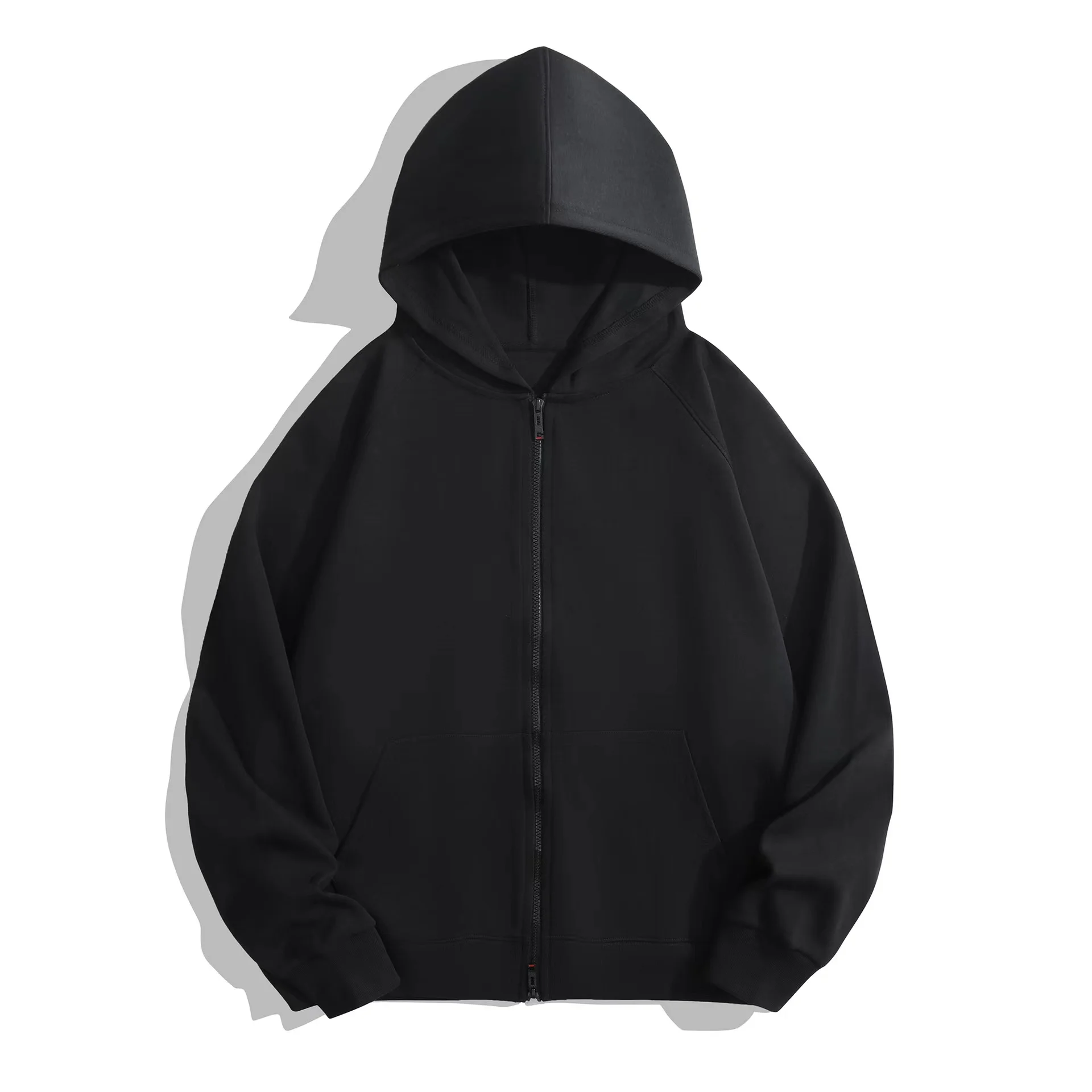 

Hoodies Unisex Custom Logo Autumn Solid Over Size Sport Zipper Up Hooded Sweatshirts For Men