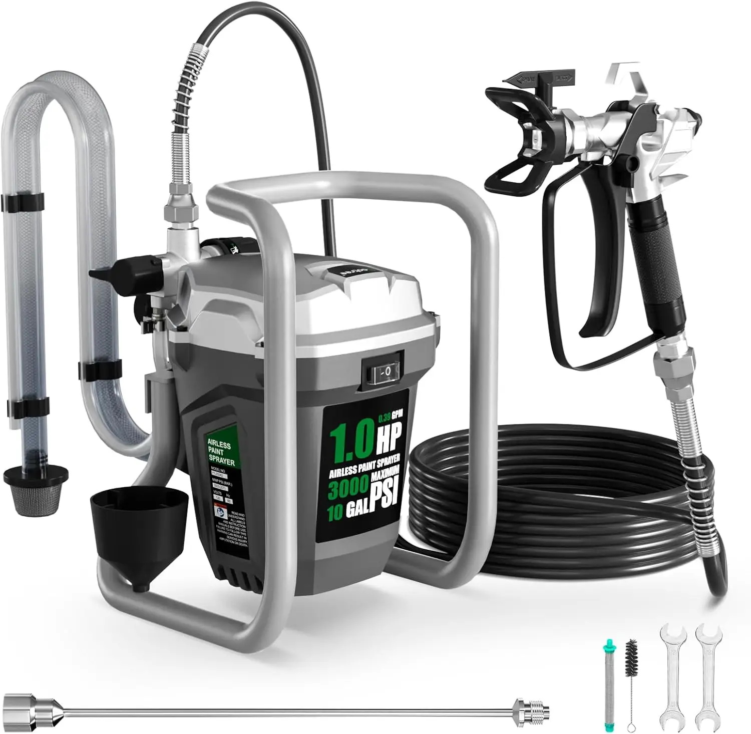

750W Airless Paint Sprayer 3000PSI High Efficiency Electric Airless Sprayer Handheld Paint Sprayers Home Interior With Extension Rod