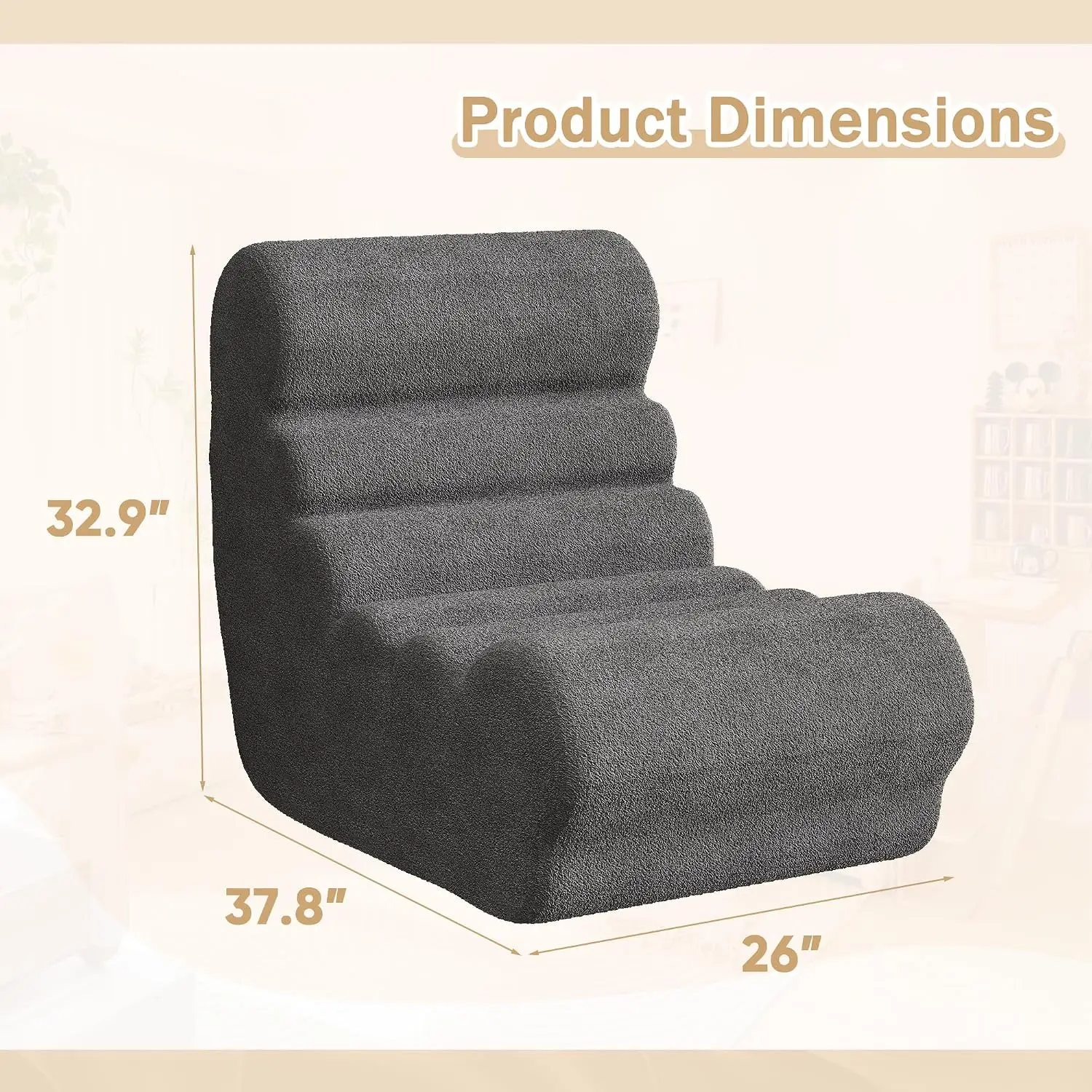 Homall Bean Bag Chair Adults Memory Foam Fireside Comfy Lazy Floor Sofa Recliner Living Room Bedroom Grey, Customized