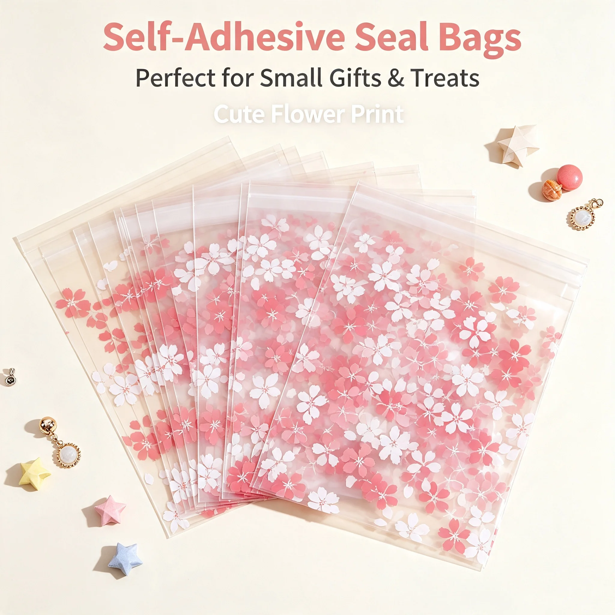 100PC Flower-Printed Transpare - Jewelry Making Event 评论和价格
