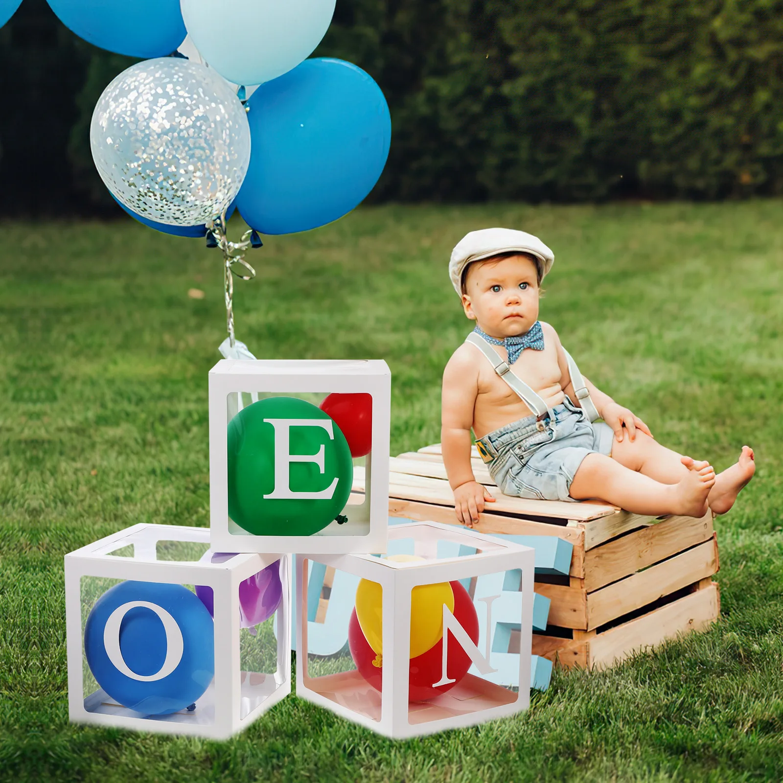 

1 Set Birthday Balloon Box Lovely Letter Pattern Decorative Balloons Boxes For Party Home Decoration Balloon Box For