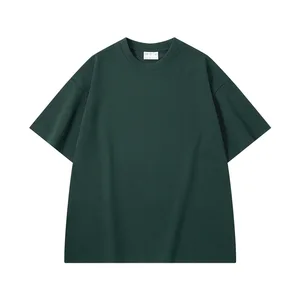 Sycpman 300grams 10.58oz كبير الحجم فضفاض الوزن الثقيل القطن بلون صلب قطرة الكتف قصير الأكمام تي شيرت للرجال لفصل الصيف أفضل 10 تي شيرتات رجالية كبيرة الحجم مبيعا - No2