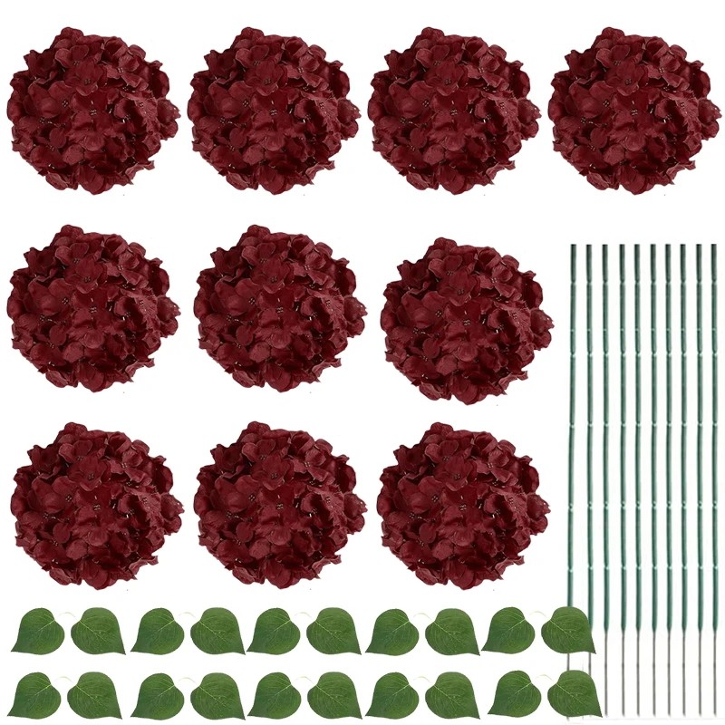 

Silk Hydrangea Flowers 54 Petals Artificial Hydrangeas with Stem for Flower Arrangement Table Decor Wedding Home Decoration