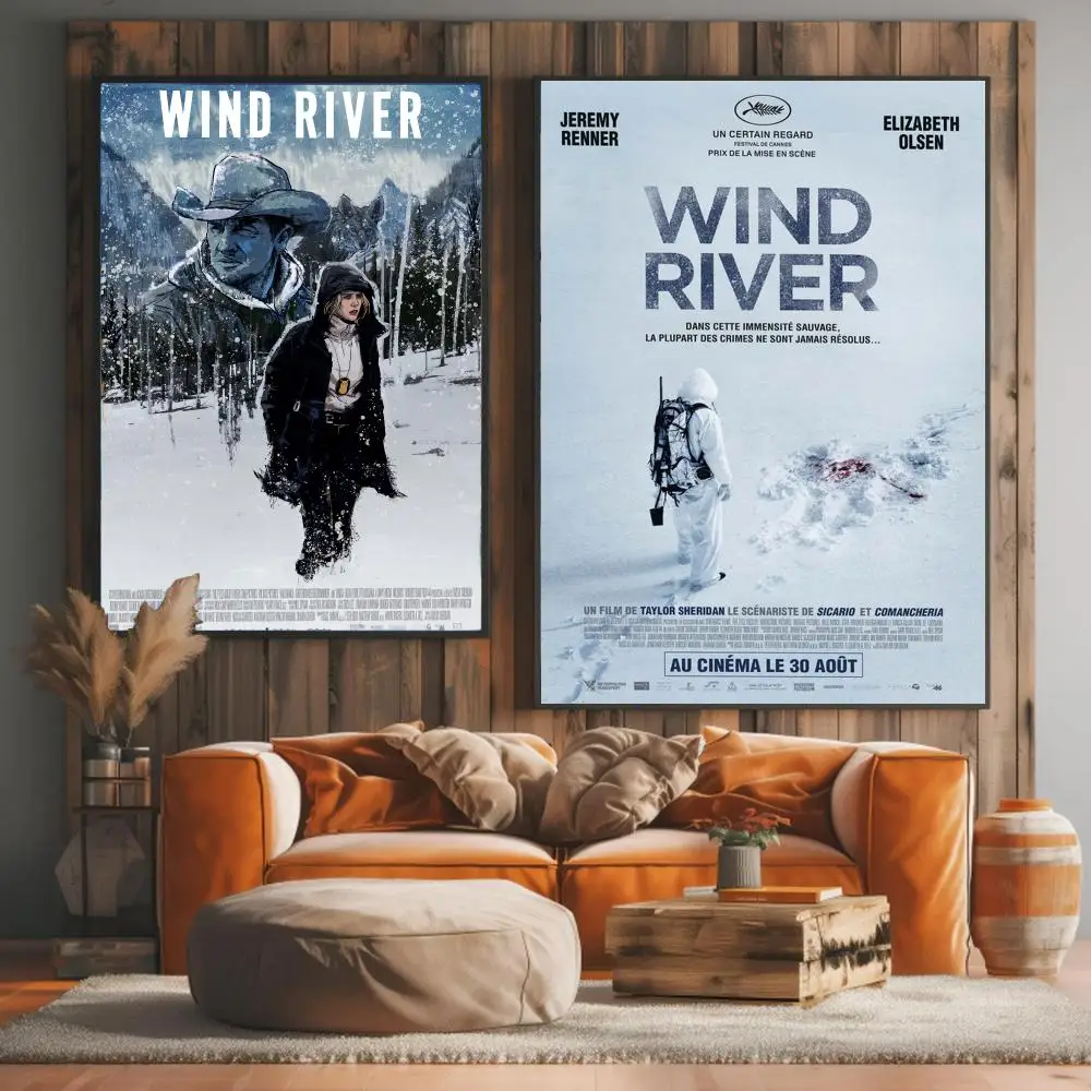 classic movie W-Wind River-R Painting Calligraphy Artwork for Living Room Bedroom Office Home Decor