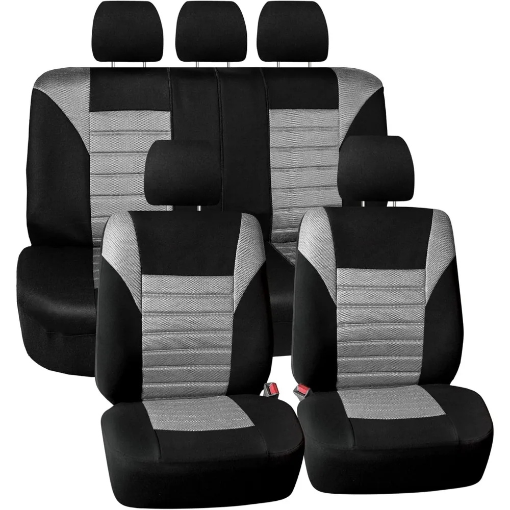 

Универсальные чехлы на автомобильные сиденья с воздушной сеткой 3D — низкое заднее сиденье, совместимые с подушкой безопасности, заднее сиденье с разделенной скамейкой