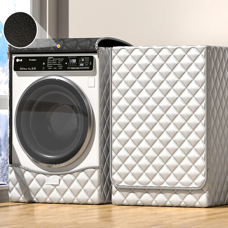 

Thickened Velvet Washing Machine Cover Waterproof Sunproof Dustproof Protective Covers For Drum Washing Machine DryerCover