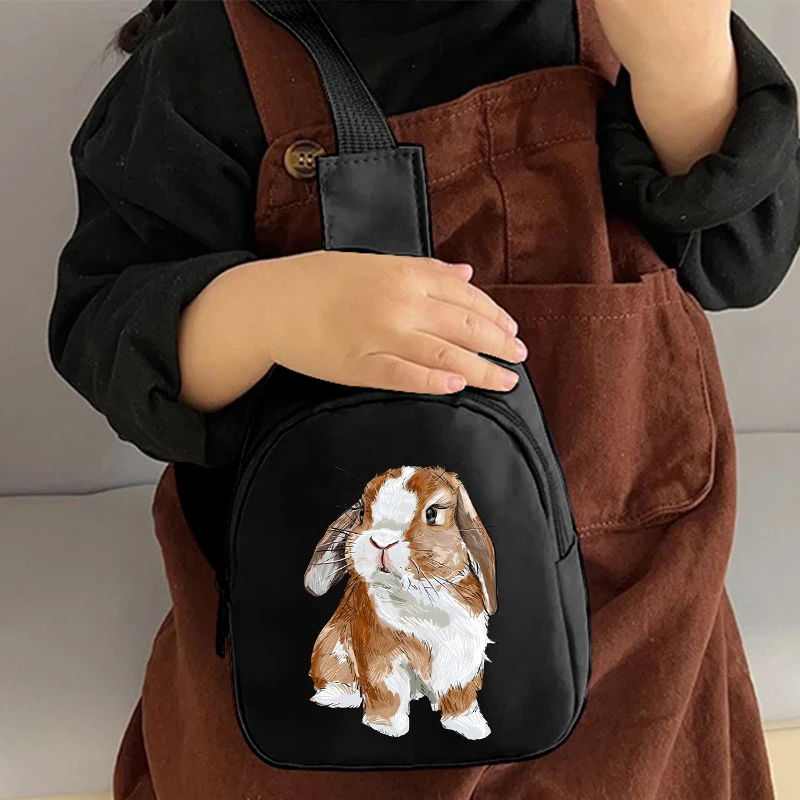

Cute Rabbit Shoulder Bag Children Mini Storage Bag Happy Easter Day Gifts Cartoon Chest Bags Fashion Coin Purse for Kids