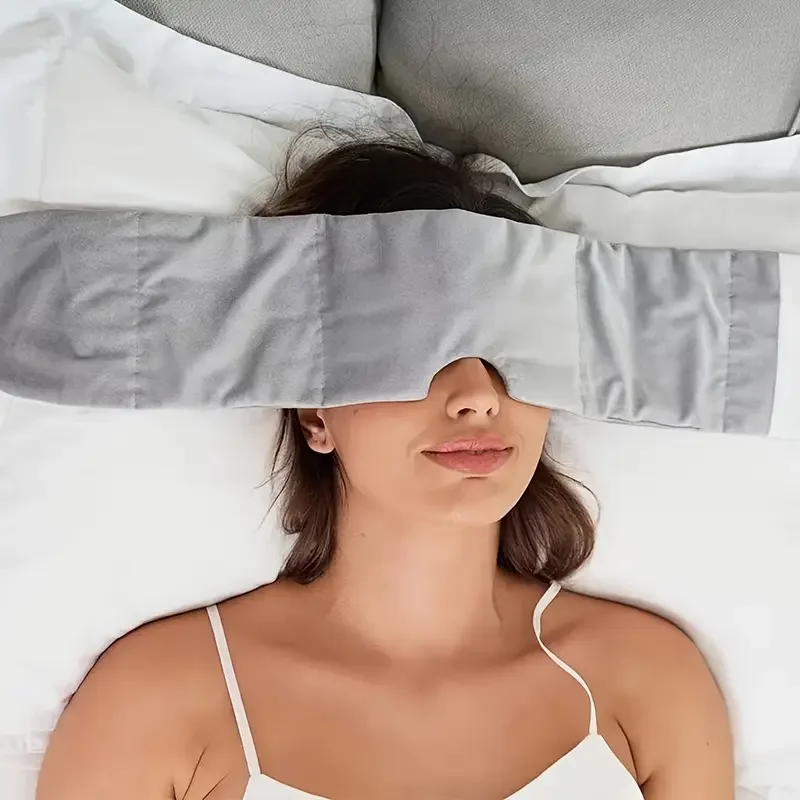 Gravity Sleep Eye Mask Adjustable Weighted Headband Light Blocking Fatigue Relief Sleeping Mask Dormitory Relaxation Supplies
