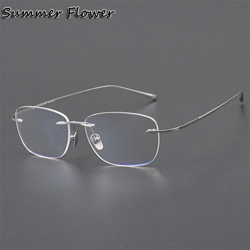 

Ultra Light Frameless Eyeglasses Women 2.0 Optical Myopia Prescription Designer Rimless Glasses for Men