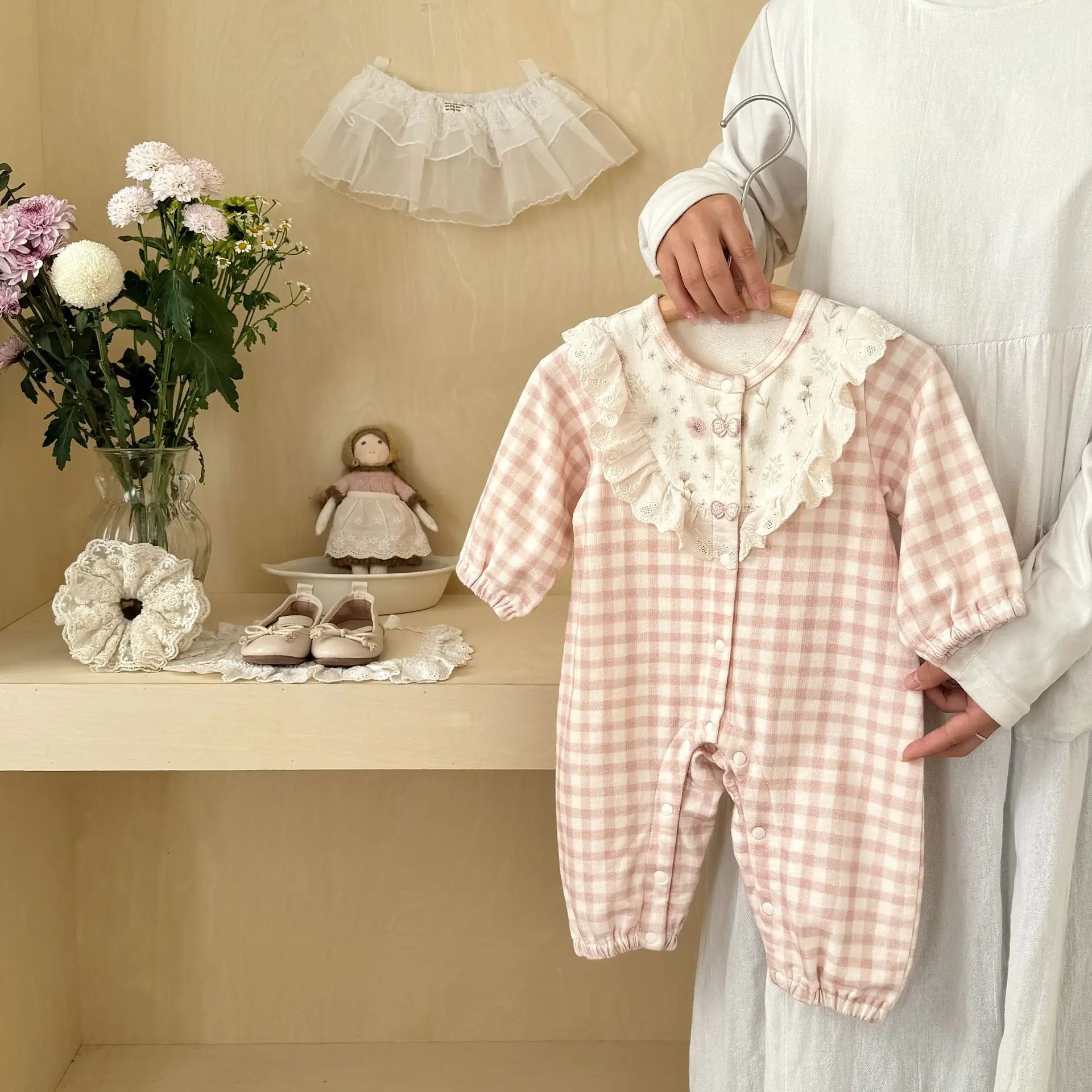Mesh Long-sleeve Har Jacket Soft and Breathable Versatile Jumpsuit for Girls' Daily Outings