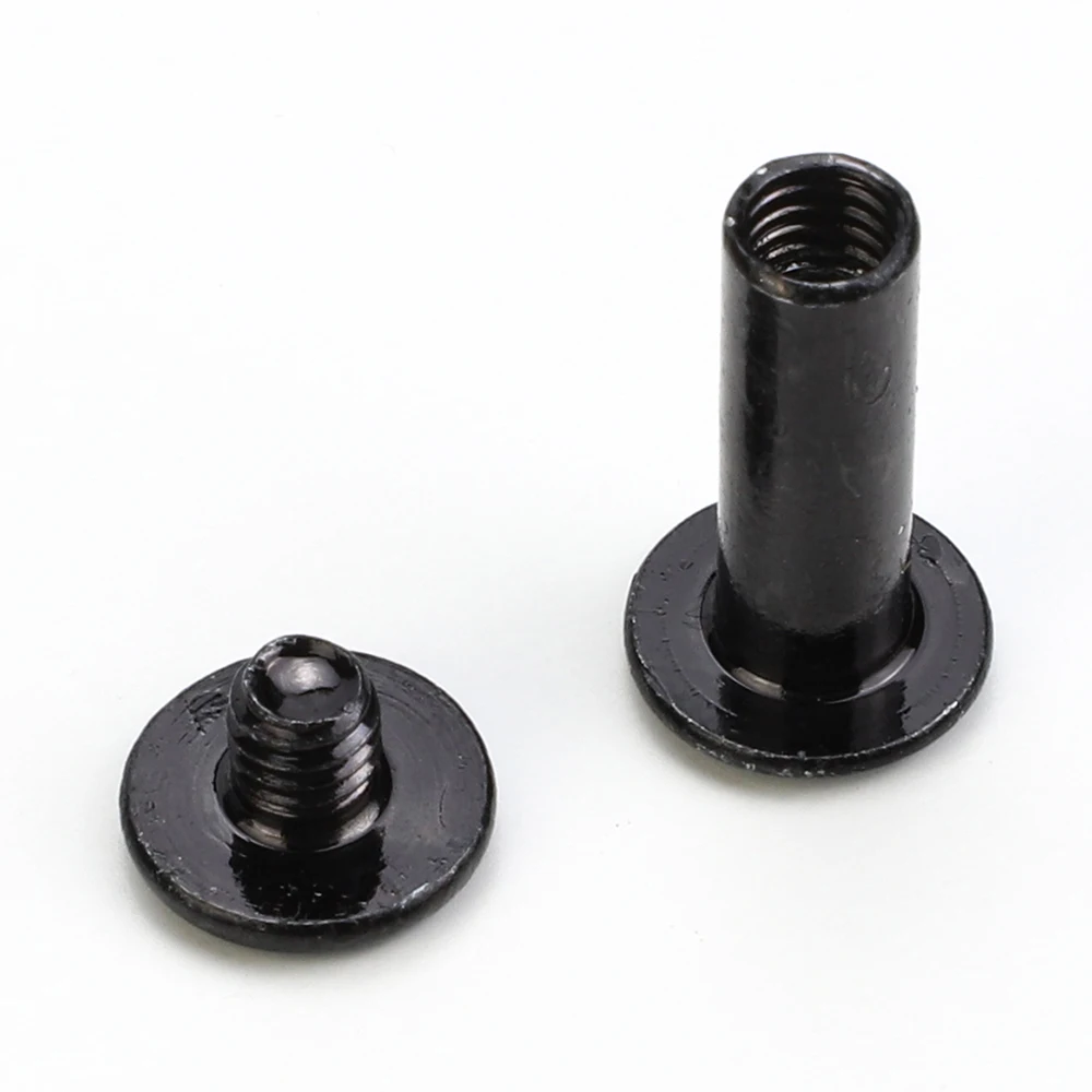 5/10/20pcs Rivet Post Binding Chicago Screw Kit Black 304 Stainless Steel M1.6 M2 M2.5 M3 M4 M5 Book Butt Binding Nails for DIY