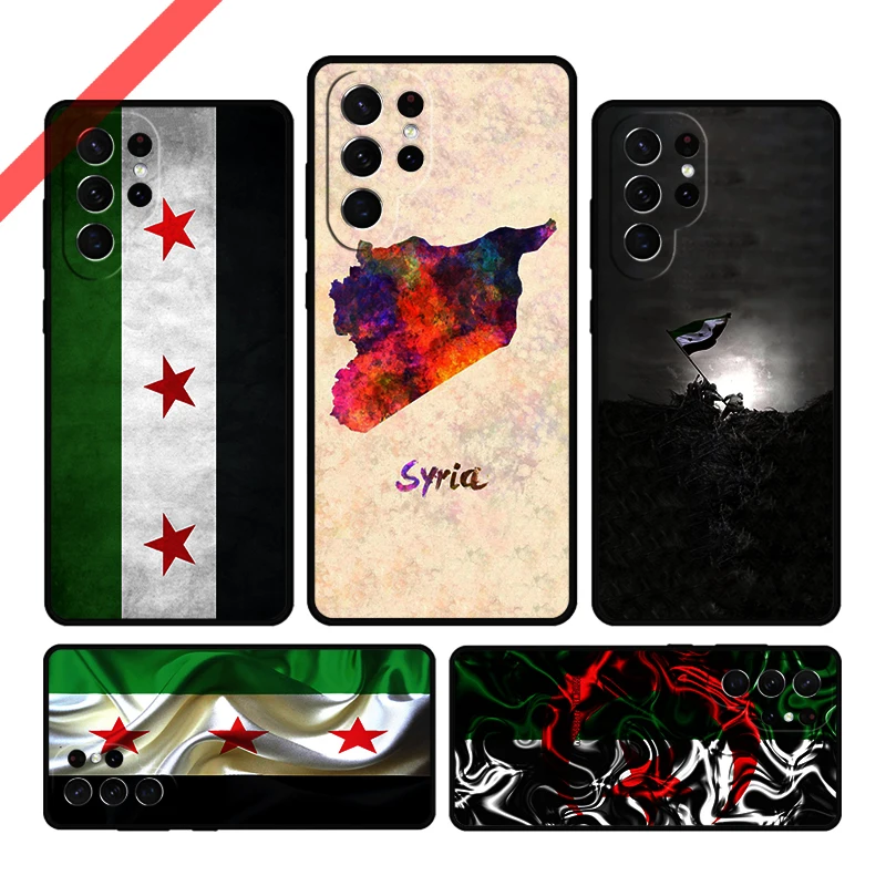 Flag of Syria Phone Case For Samsung Galaxy S20 FE S21 S10 S23 Plus S24 S22 Ultra Coque Note20 Note10 S9 S8 Cover Capa