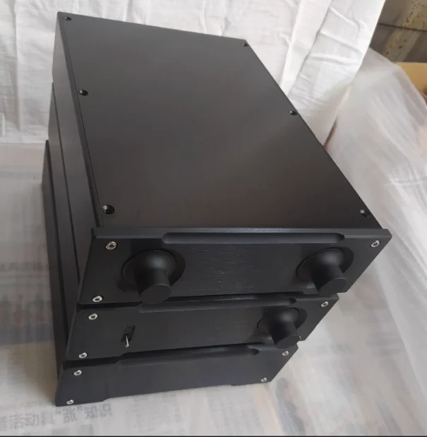 

mini black All aluminum amplifier chassis / Preamplifier case / AMP Enclosure DIY box (230 *70*308mm)