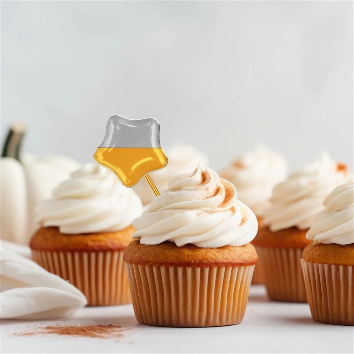 50Pcs 4ML Cupcakes Disposable Plastic Transfer Pipettes Liquid Dropper for Chocolate or Strawberries,Star Style