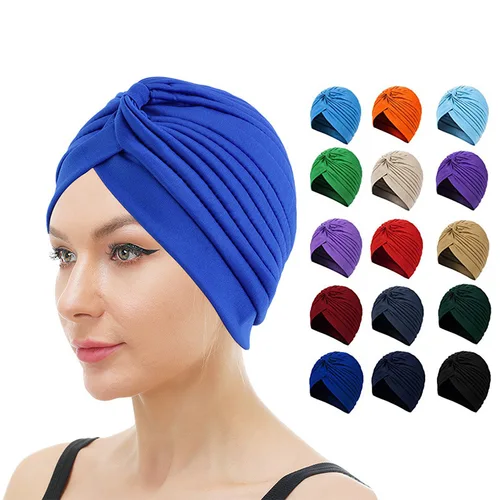 Gorro turbante elástico para mujer, hiyab musulmán, hiyab interior femenino, gorro indio árabe sólido, pañuelo para la cabeza, sombrero, accesorios para la pérdida de cabello