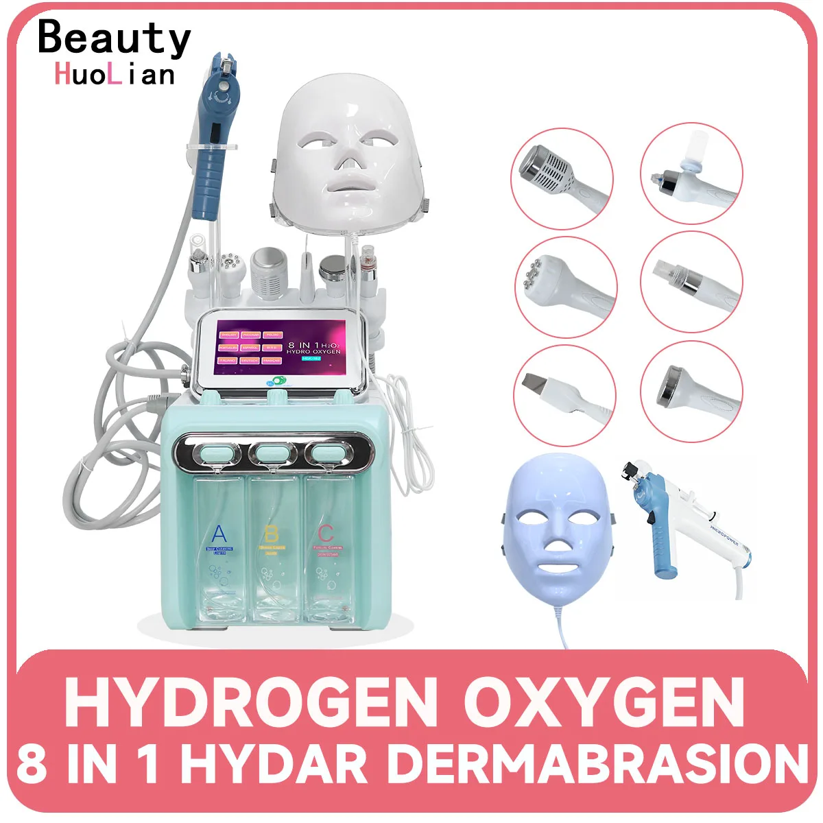 

Multifunctional 8 In 1 H2O2 Hydra Microdermabrasion Oxygen Skin Care Facial Deep Cleansing Machine Jet Peel Blackhead Machine