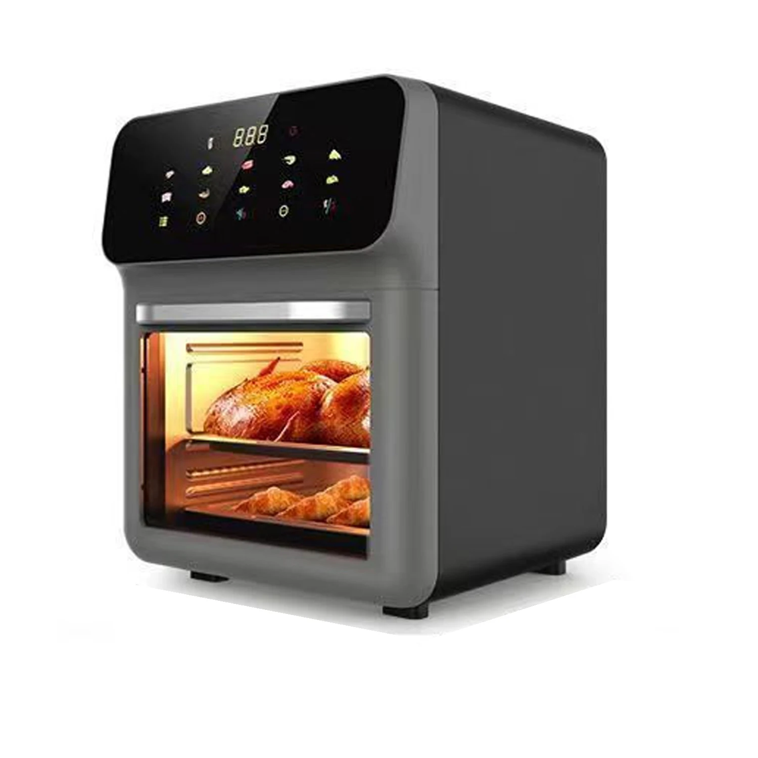 Ölfreie Heißluftfritteuse 9L 1350W mit Touchscreen, sichtbarem Kochfenster und 10 Kochfunktionen, 360 ° Heißluftzirkulation