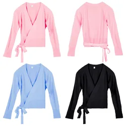 Children's Dance Jumper Cardigan Jacket Girls Practice Clothes Autumn and Winter Long-sleeved Shawl Ballet Clothing