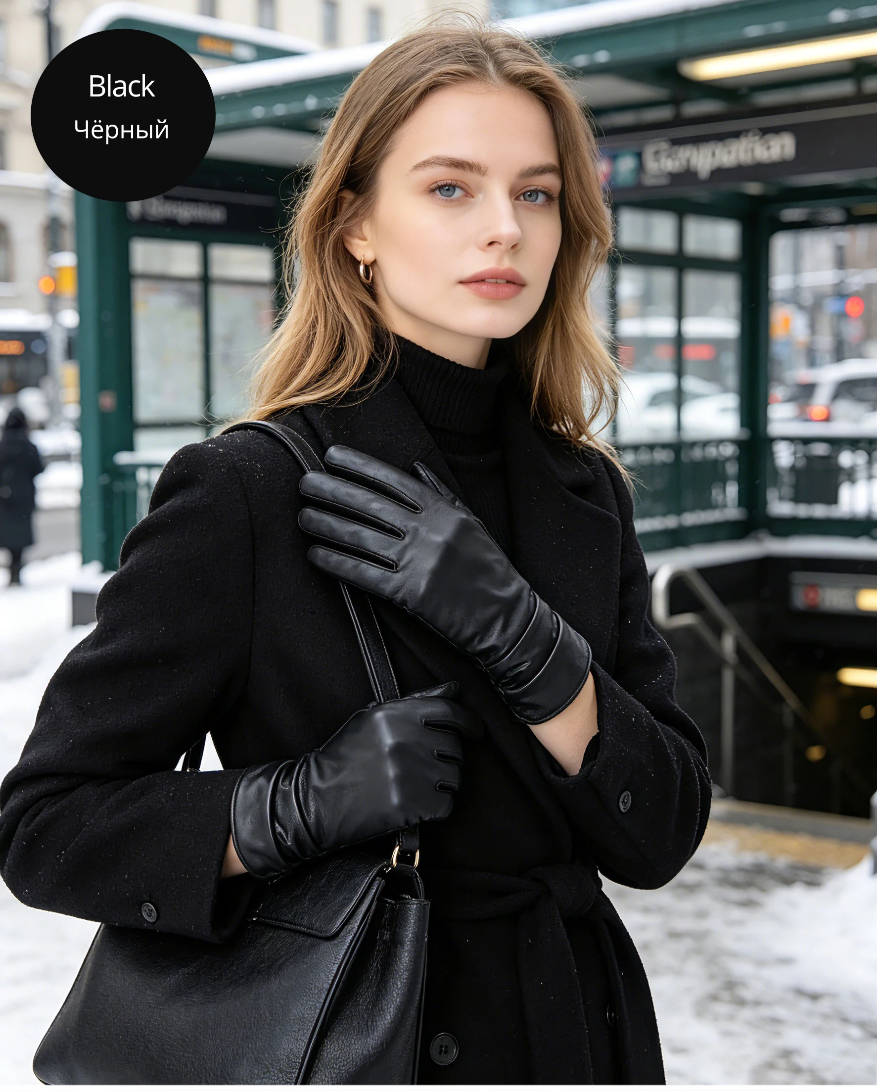 Simple Women's Gloves Winter Warm Plus Velvet Short Thin Touch Screen Gloves Driving Color Women's Leather Gloves High Quality