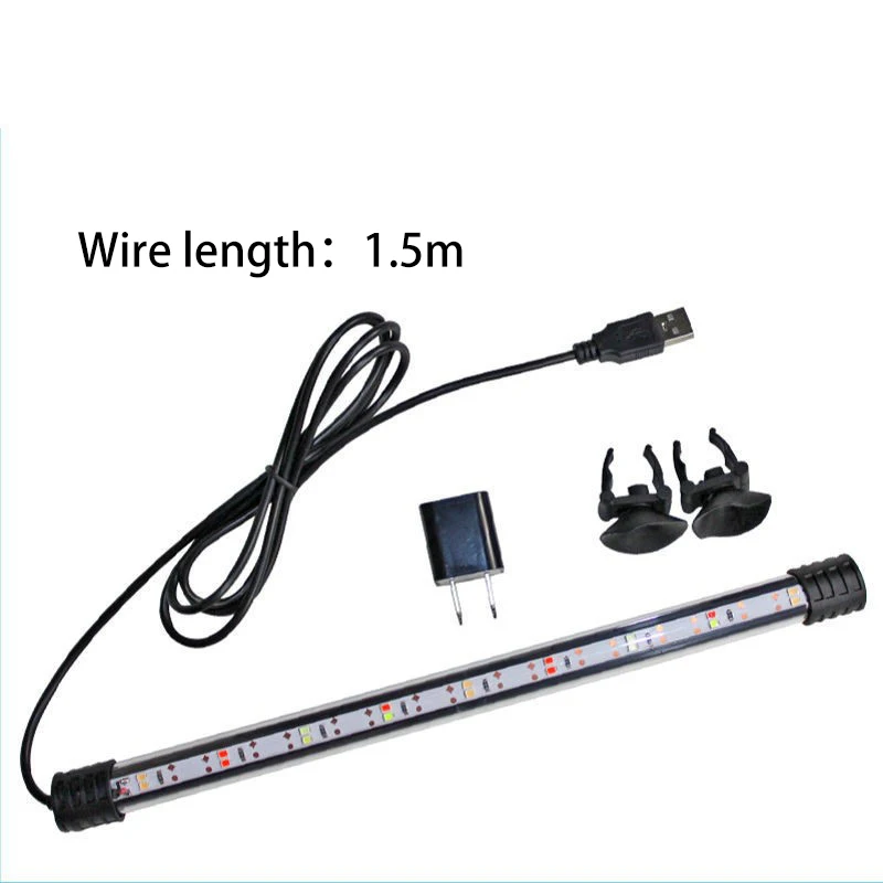 USB水族館ライト,カラフルな水槽ライト,100v-240v,17cm, 27cm, 37cm, 48cm, 58cm, 1個に適用可能なアクセサリー