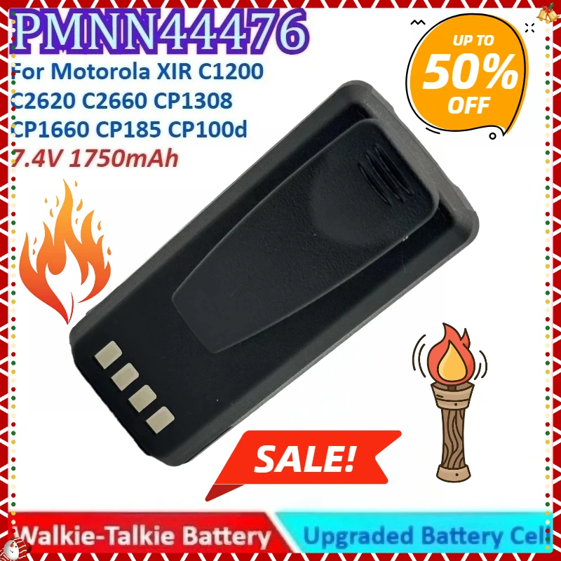 

New 1750mAh 7.4V PMNN44476 Walkie Talkie Battery for Motorola XIR C1200 C2620 C2660 CP1308 CP1660 CP185 CP100d High Quality