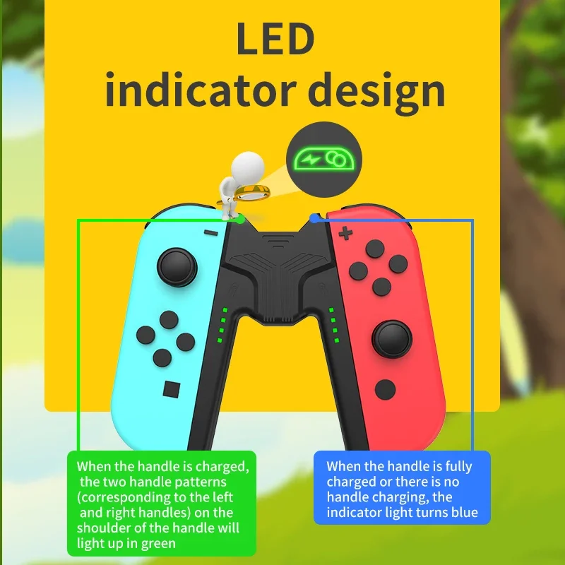 Aolion mini presa per Dock di ricarica Con porta type-c USB C per Nintendo Nintendo Switch Joy Con Controller per caricabatterie Joycon