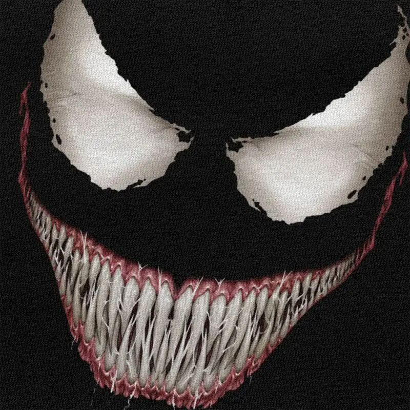 ヴェノムスマイル-男性用コットンTシャツ,ストリートウェア,アーバン,半袖,ルーズフィット,衣類