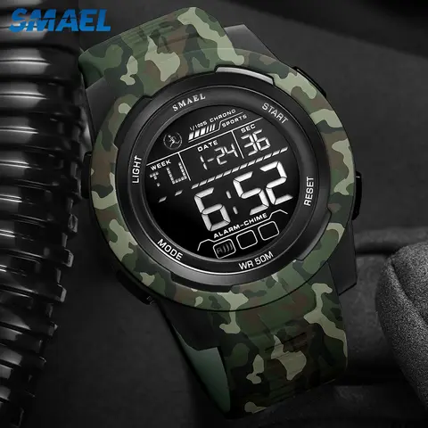 New SMAEL 8105 Watches Camo Strap Military Sport Watch for Men Clock Fashion Digital Wristwatch Waterproof Shockproof Watches