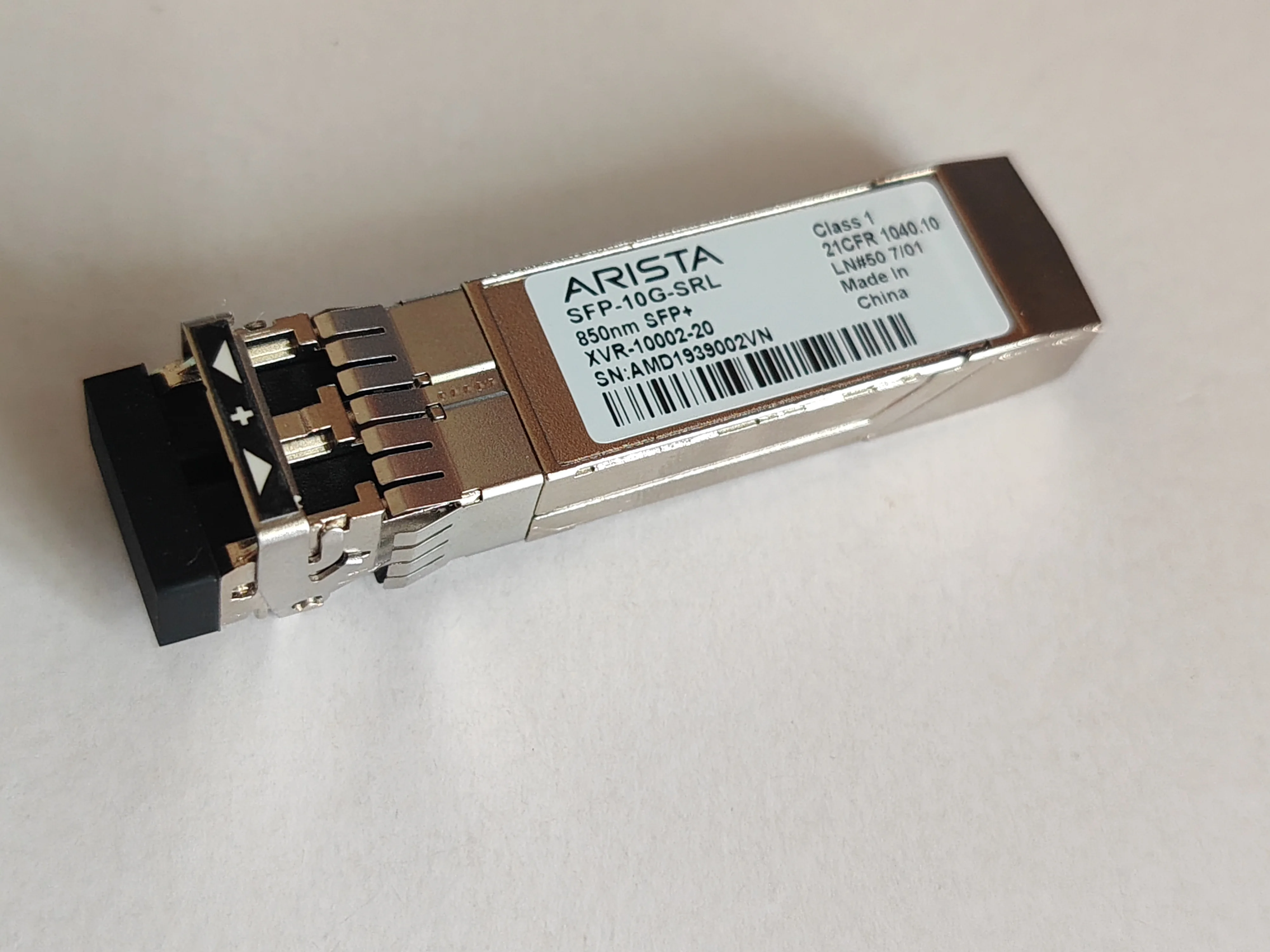 Arista 10GB Multimode Optical Switch SFP-10G-SRL 850NM SFP+ XVR-10002-20 Fiber Module