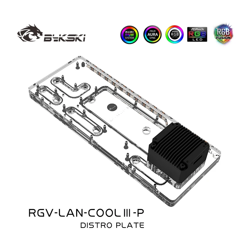 

Bykski RGV-LAN-COOLⅢ-P Distro Plate Reservoir For LIAN LI Ghost Axe 2 Computer Case RGB Acrylic Water Way Board Tank 5V 12V