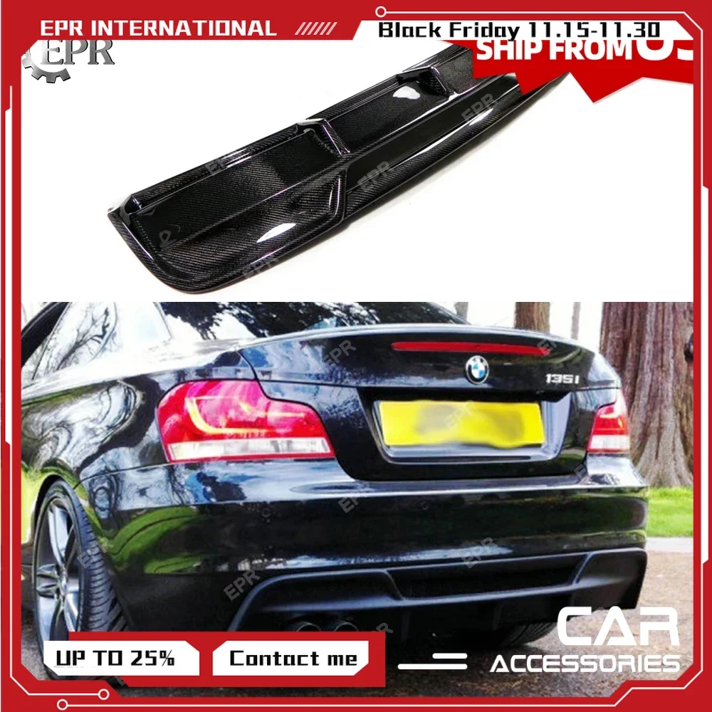 For BMW E82 E88 1 Series Rieger Style Carbon Fiber Rear Diffuser(Fit E82 2 Door Coupe E88 2 Door convertible - Sports Model)