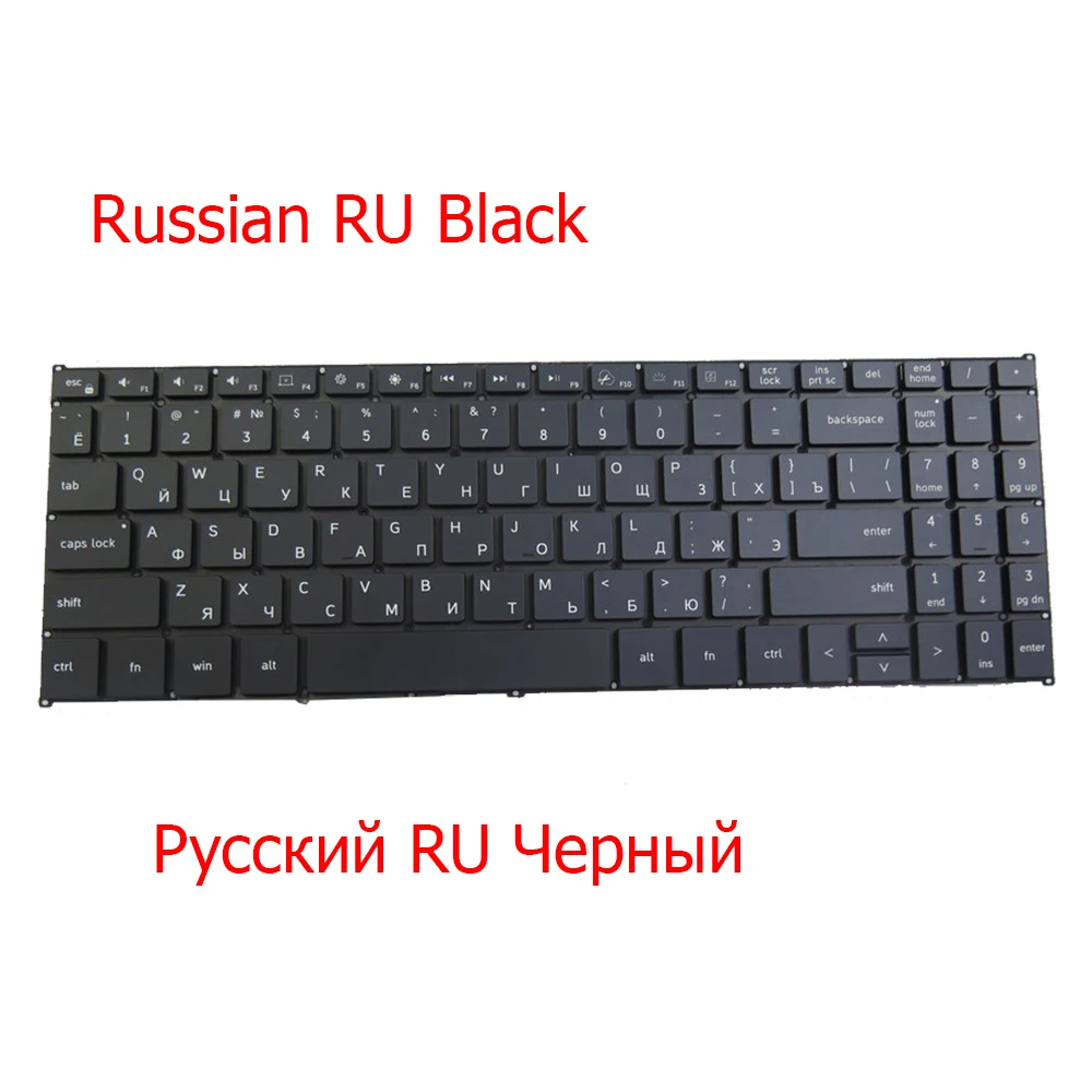 Laptop Keyboard For DIGMA DN15P5-ADXW01 DN15P5-ADXW03  DN15P5-ADXW05 DN15P3-8DXW03 DN15P3-8CXF0 Black without Frame Russian RU