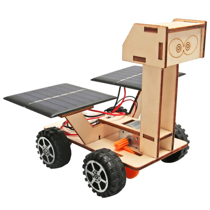 

Wooden Solar Energy Lunar Rover Model Kids Science Toy Technology Physics Kit Learning Educational Toys for Children