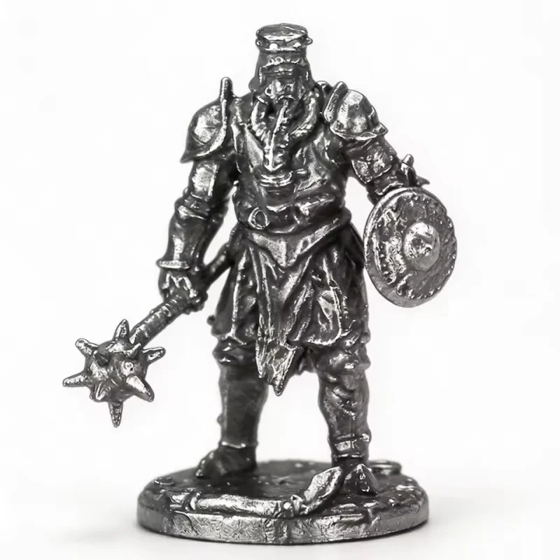 Metal Heavy Warrior Miniature, Tabletop Wargame Chess Piece, Soldier Action Figure Desktop Ornament Gift