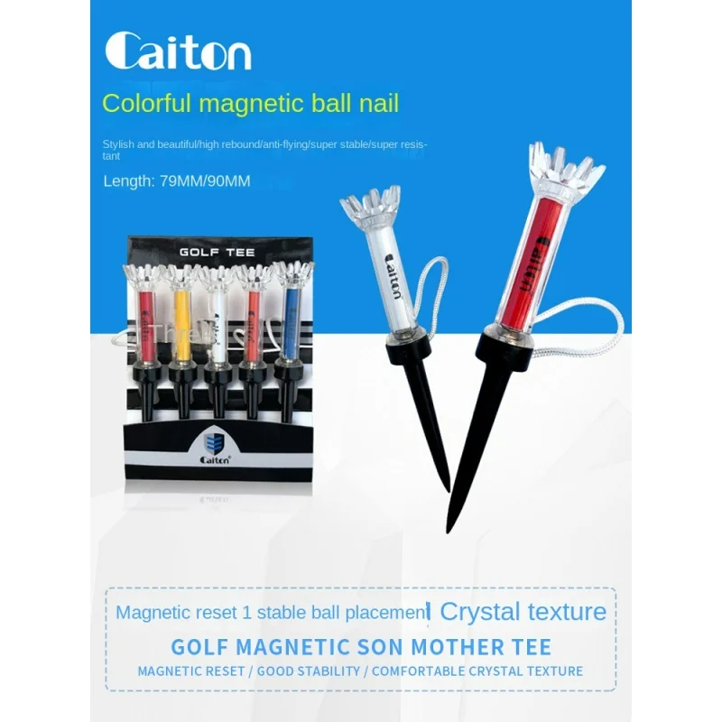 Caiton Kaidun Golf Spike Plastic Magnetic Flower tee Zero Resistance Limit golf Ball Holder Durable