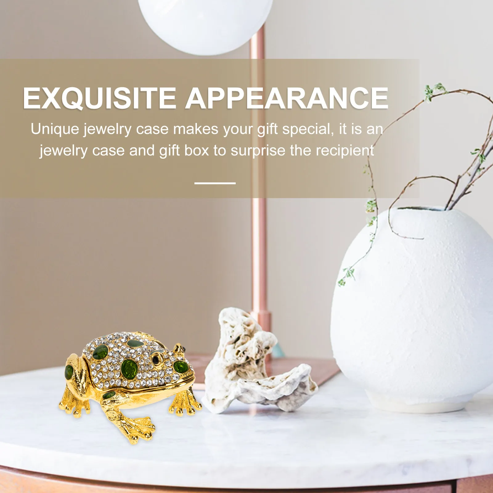 

Шкатулка для украшений в форме лягушки из эмалированного цинкового сплава, органайзер для хранения ожерелий, колец, серег, браслетов, креативный футляр для мелочей
